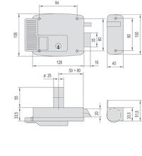 Încarcă imaginea în vizualizatorul Galerie, CISA 11721-60-1N7 – Yală electromagnetică aplicabilă 12V AC, backset reglabil 50–80 mm, deschidere din interior spre stânga | Cod 11721-60-1N7