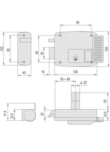 Încarcă imaginea în vizualizatorul Galerie, CISA 11721-60-2N7 – Yală electromagnetică aplicabilă 12V AC, backset reglabil 50–80 mm, deschidere din interior spre dreapta | Cod 11721-60-2N7