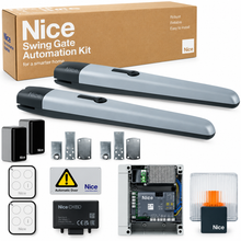 Încarcă imaginea în vizualizatorul Galerie, NICE TOONA 4024 BD 24V kit complet cu doua actuatoare TO4024, centrala MC824H, fotocelule si lampa