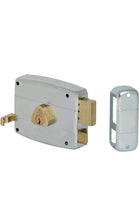 Încarcă imaginea în vizualizatorul Galerie, CISA 50521‑60‑1 – Yală mecanică aplicabilă, interax 60 mm, corp zincat, bolt și limbă din alamă