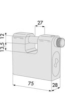 Încarcă imaginea în vizualizatorul Galerie, CISA 12805.50.75 – lacat antiefractie din otel carbonitrurat