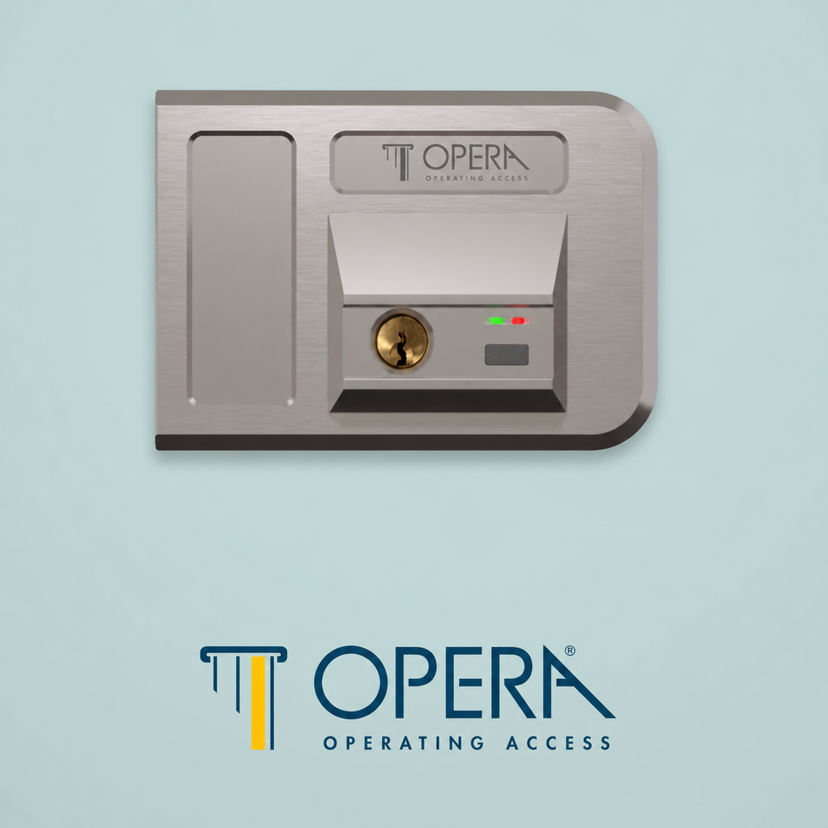 Yala electromagnetica Opera GATE LOCK 28003.2BR mana stanga, gri titan