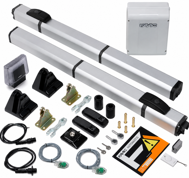 FAAC HYBRID Kit 24V SAFE pentru automatizare poarta batanta, cod 105683