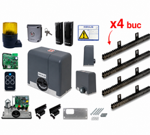Încarcă imaginea în vizualizatorul Galerie, Kit Complet Automatizare Poarta Culisanta Genius Blizzard 500 kg cu 4 m Cremaliera Inclusa
