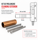 Kit prelungitor CISA pentru cilindru exterior - accesoriu yala electrica