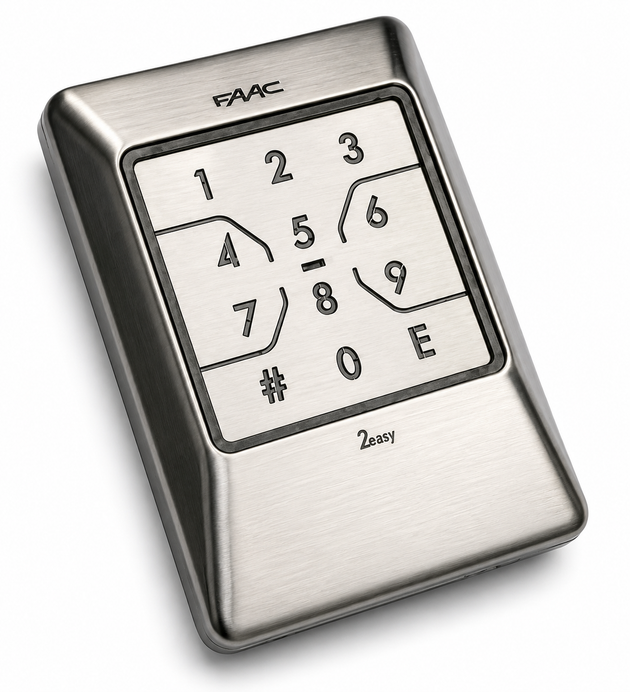 Tastatura wireless FAAC XKP W 433 INOX cu cod PIN, frecventa 433,92 MHz, cod produs 404037