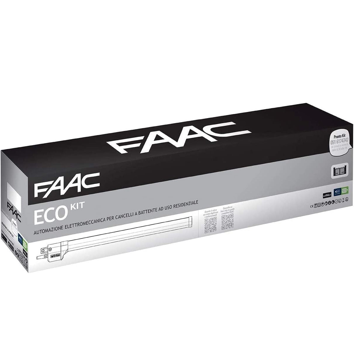 Kit automatizare poarta batanta FAAC ECO 230V cu actuatoare 412