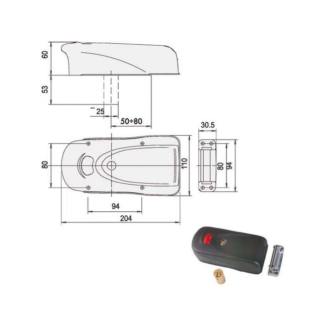 CISA 1A731 yala electrica profesionala pentru usi si porti metalice