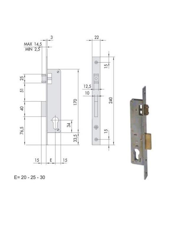 Broasca CISA 44671-20-0 cu zavor si rola reglabila 2,5-14 mm