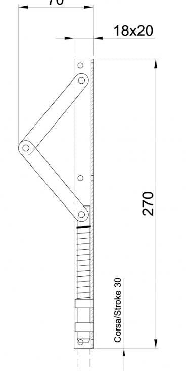 Zavor inox 255 cu mecanism cu arc pentru exterior