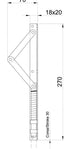 Zavor inox 255 cu mecanism cu arc pentru exterior