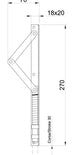 Zavor inox 255 cu mecanism cu arc pentru exterior