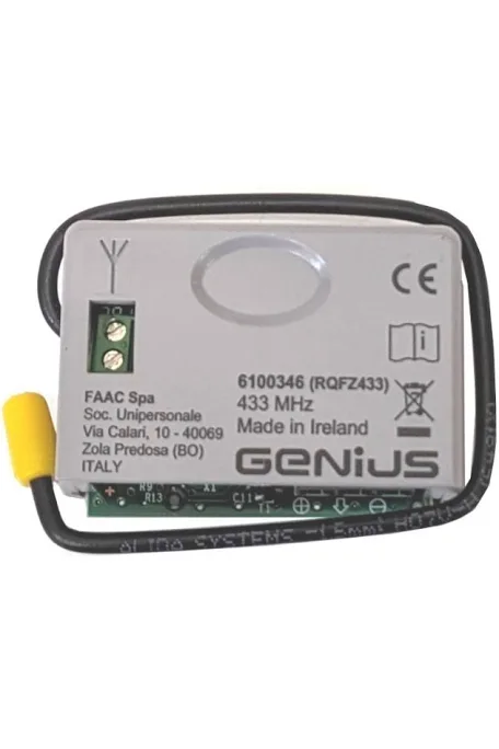 GENIUS RQFZ 433 receptor radio plug-in 3 pini cod 6100346