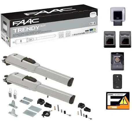 FAAC TRENDY Kit 230V cu actuatoare 413 si accesorii pentru poarta batanta