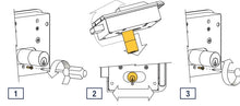 Încarcă imaginea în vizualizatorul Galerie, Yala electromagnetica aplicata Opera GATE LOCK 28003.1BR, gri titan, mana dreapta, 12-24V
