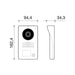 Dimensiuni placa exterioara videointerfon ELVOX K40915