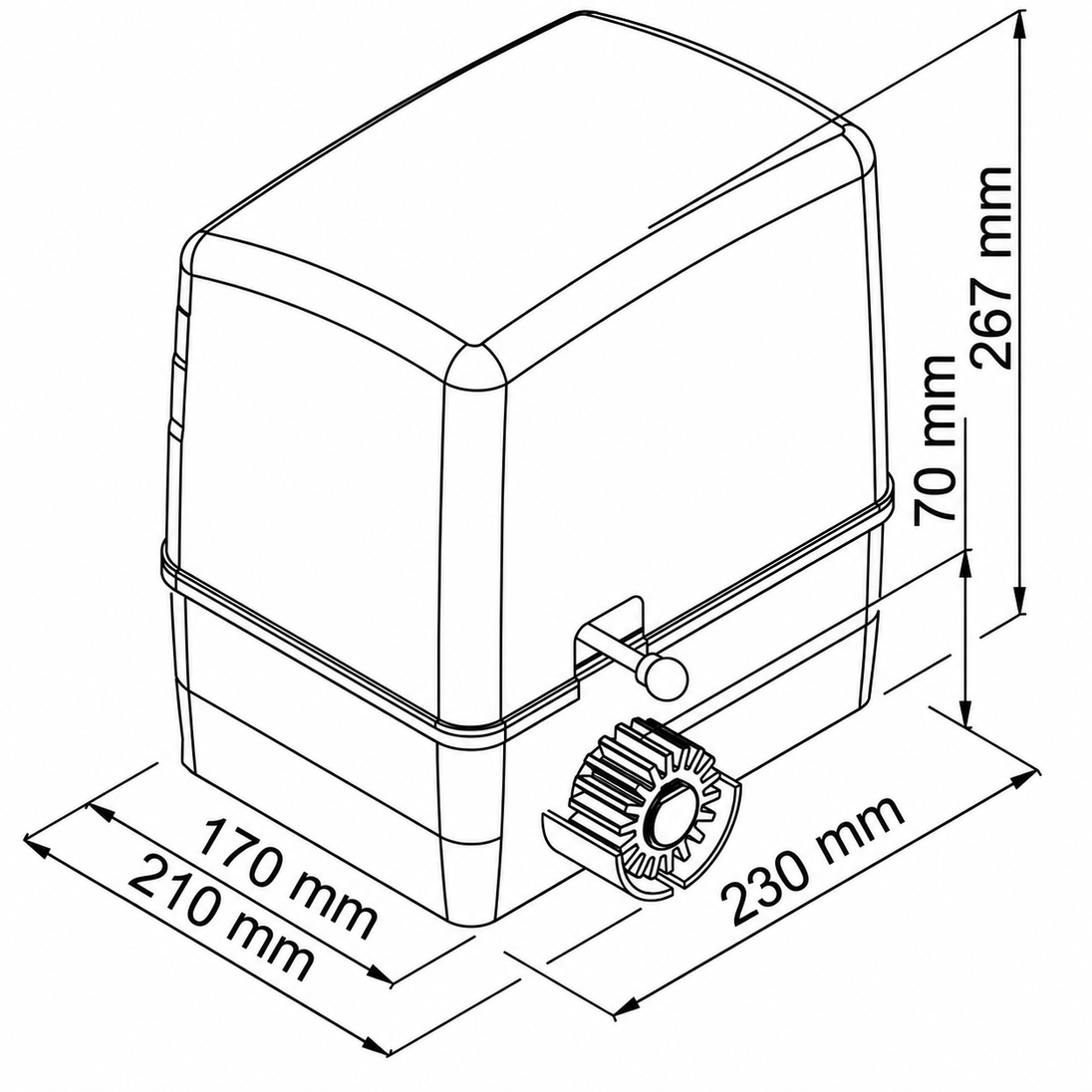 Kit complet VDS SIMPLY 600 230V cu encoder, fotocelule, telecomenzi si 4 metri cremaliera