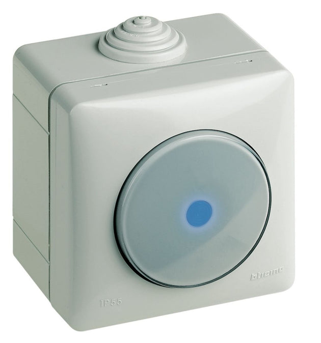 Buton de comanda BTicino 26005 Idrobox IP55 pentru montaj aparent