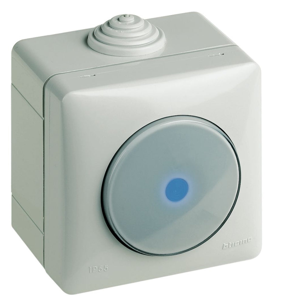 Buton de comanda BTicino 26005 Idrobox IP55 pentru montaj aparent