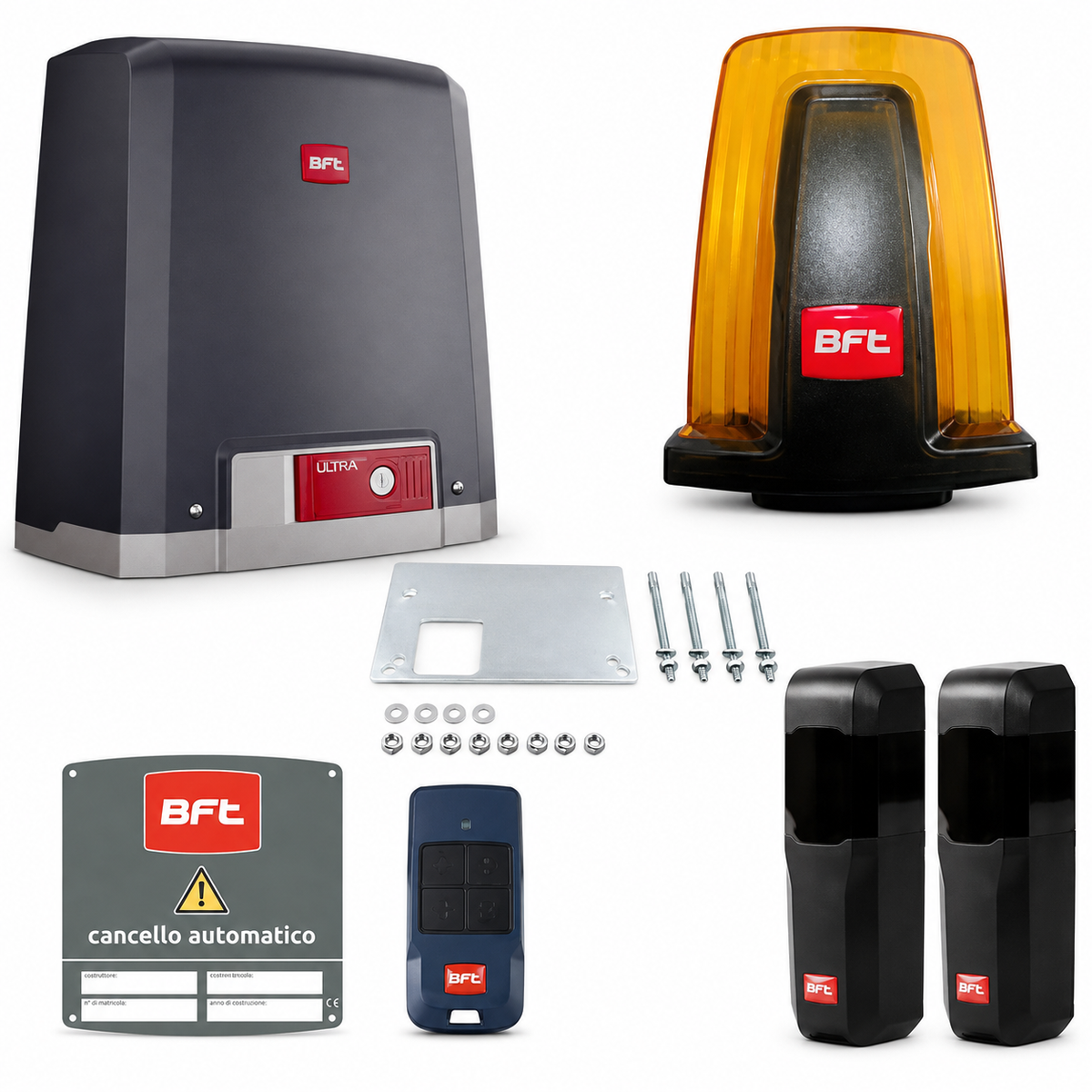 BFT DEIMOS ULTRA BT B600 24V kit automatizare poarta culisanta 600 kg cu 4 m cremaliera