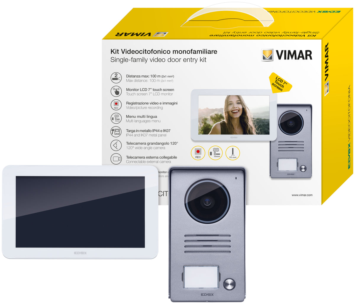 ELVOX K40915 kit videointerfon monofamilial 2 fire cu monitor 7 inch