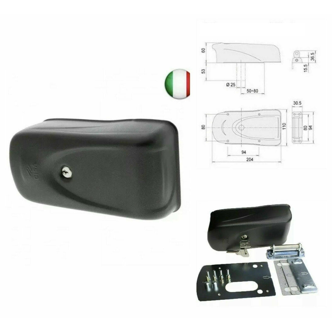 Detalii yala electrica CISA 1A721 reversibila stanga dreapta
