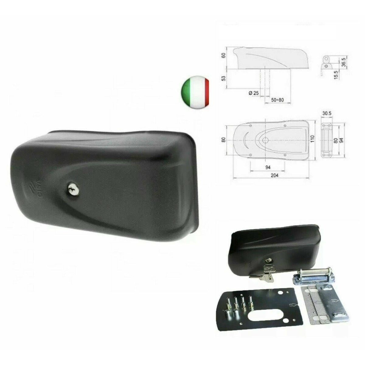 Detalii yala electrica CISA 1A721 reversibila stanga dreapta