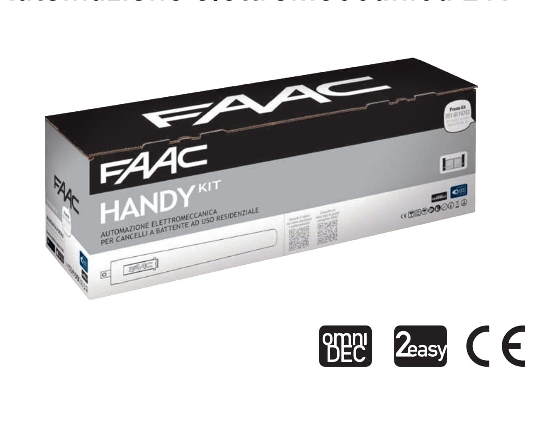 FAAC HANDY 24V kit complet cu centrala E024S si accesorii