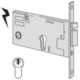 CISA 14350-70 broasca electrica ingropata 12V AC pentru usa metalica