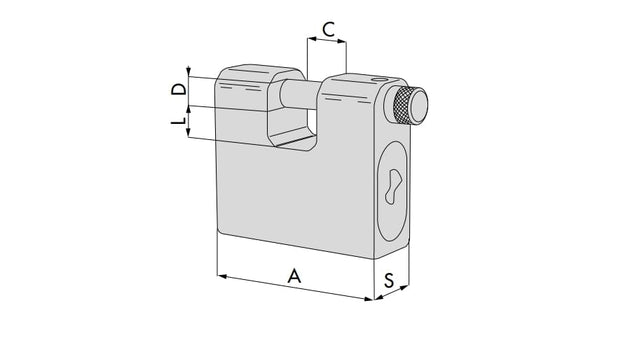 Lacat CISA 12805.50.75 pentru usi si porti metalice