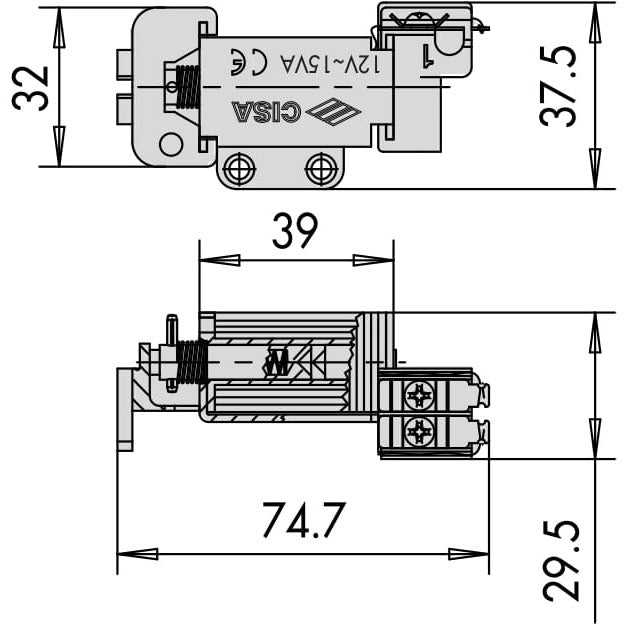 Bobina electrica CISA 12V AC pentru yale electromagnetice